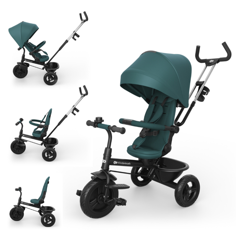 KinderKraft ASTON 2 PLUS триколка ЗЕЛЕНА