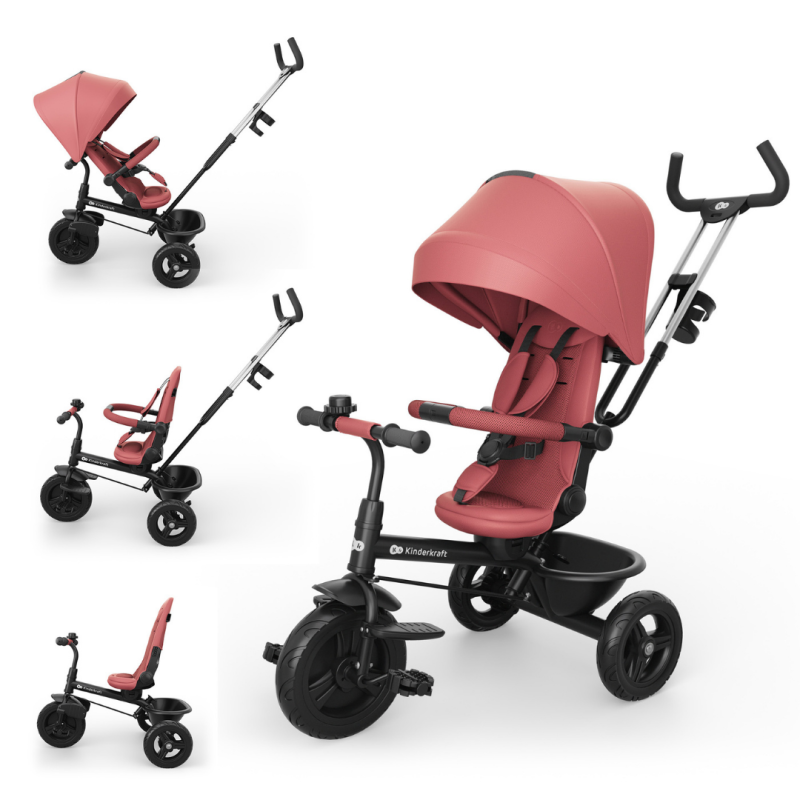 KinderKraft ASTON 2 PLUS триколка РОЗОВА