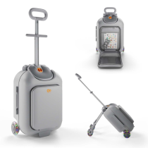 KinderKraft CABBY куфар със седалка GREY