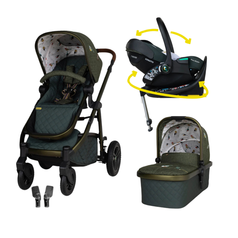 Cosatto CT5713 WOW 3 бебешка количка BUREAU + CT6082 ACORN Recline столче за кола + CT6005 база