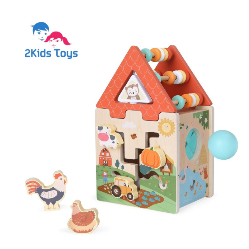 2Kids Toys Дървен комплект за игра 2в1 Ферма