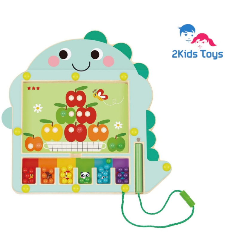 2Kids Toys Дървена магнитна игра Монтесори цветни топчета