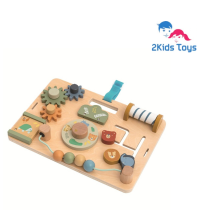 2Kids Toys Дървена занимателна дъска/ бизи борд  Safari