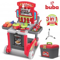 Детска кухня Buba Little Chef 008-930, Куфар, Червена