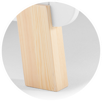 Дървено креватче KinderKraft NICO с матрак, Бяло